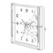 Unique Modern Square Shaped Wall Clock With Floral Design for Living Room, Kitchen, or Dining Room